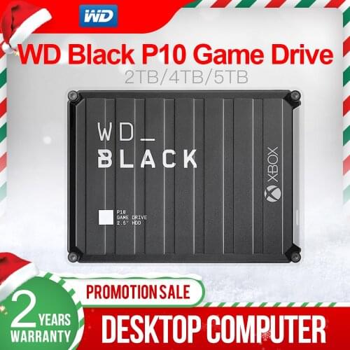 Western Digital WD Black 2TB 4TB 5TB P10 Game Drive, Compatible with PS4, Xbox One, PC, Mac