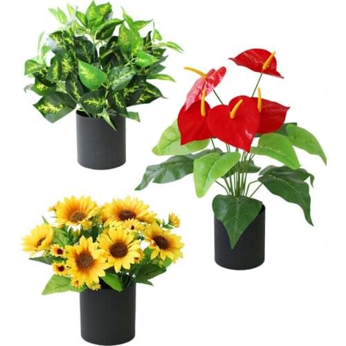 Artifical Ornaments Indoor Outdoor Bookcase Desktop Green Plants Flower Potted Decoration