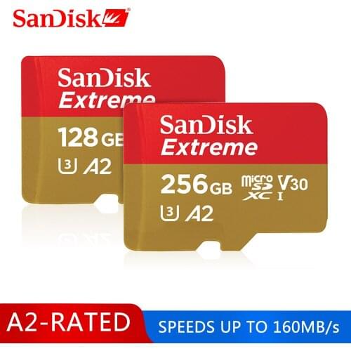 SanDisk Memory Card Extreme micro SD Card UHS-I C10 U3 V30 A2 microSDHC/microSDXC Flash 32GB 64GB 128GB 256GB 400GB TF Card
