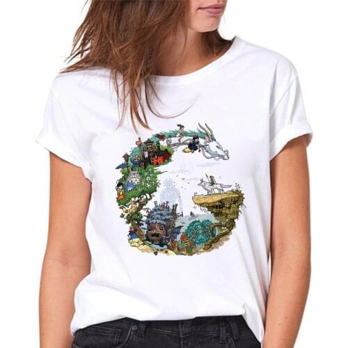 Harajuku Kawaii Women T Shirt Ullzang Female Tshirt Funny Cartoon Ladies T-shirt Cute Anime Summer Casual woman Tee tops 2021