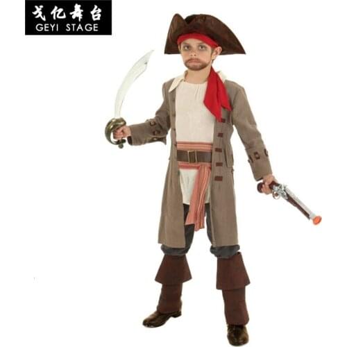 Captain Jack sparrow pirate costume cosplay costume Halloween costume for children costume carnival dress dress dress for