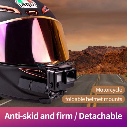 TUYU Mortorcycle Insta360 One R GoPro 9 DJI Osmo Camera 1st Person View Helmet Chin Mount Bracket Accessories for SJCAM Mijia