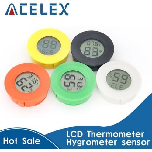 Mini Digital LCD Thermometer Hygrometer Gauge Freezer Tester Temperature Sensor Humidity Meter Detector Monitor Indoor Pet Car