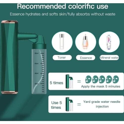 High Pressure Nano Spray Face Sreamer Spot Cleaner Facial Water Oxygen Injection Instrument Airbrush Skincare Tool
