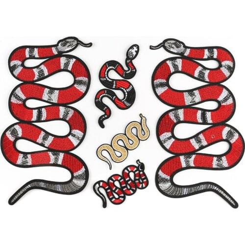 Snake Cloth Sticker Embroidery Patch Animal High-End Clothing Accessories Computer Embroidery Adhesive Heat Transfer Stickers
