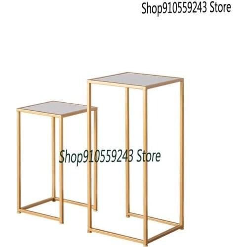 Custom Nordic Marble Side Table Simple Light Luxury Square Side Table Small Coffee Table Mini Sofa Corner Table Living Room Stor