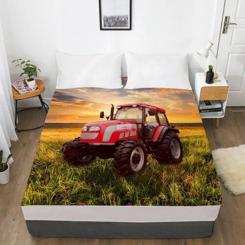 Luxury Elastic fitted sheet bed sheet With An Elastic Band Mattress Cover 150x200/160x200 Bed cover for home tractor dusk