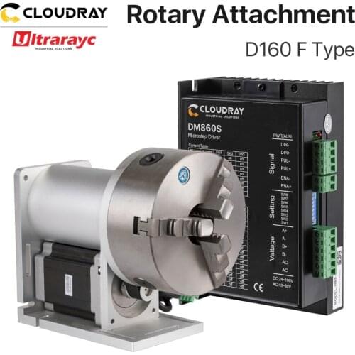 Ultrarayc Rotary Attachment MAX Diameter 160mm Rotary Device with Chuck for Fiber & Co2 laser Marking & Engraving Machine