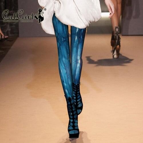 RUIN Womens Tights Womens Pantyhose Blue pantyhose Striped Girls tights