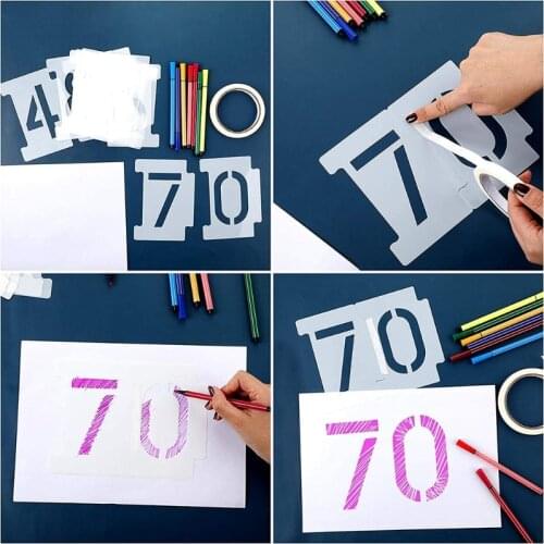 Letter Number Stencils 26 Pack Alphabet Letter Templates for Woodworking Wall Art Childrens Drawing Learning Tool