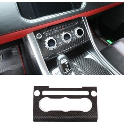 Dry Carbon Fiber Car Interior Center Console AC Panel Frame Cover Car Accessories Fit For Land Rover Range Rover Sport 2014-2017