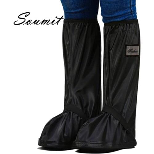 Soumit Waterproof Rain Shoe Cover for Motorcycle Cycling Bike Men Women Reusable Boot Overshoes Boots Shoes Protector Covers