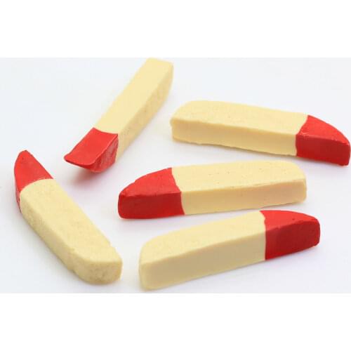 100/50pcs French Fries Style Resin Food Kawaii Cabochon Flatback For DIY Childrens Headdress