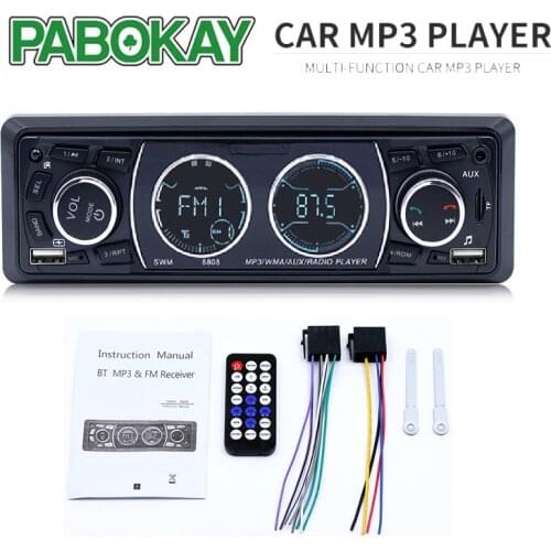 8808 1 Din Car Radios 4'' LCD Stereo MP3 Music Player Bluetooth Dual USB TF AUX FM Radio Hands Calling In-dash