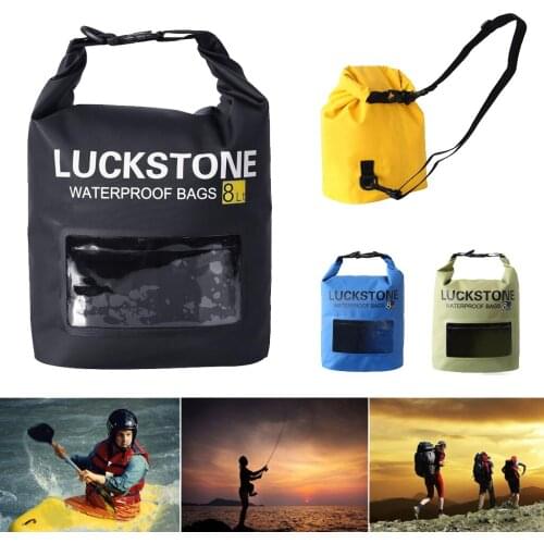 8L - Ultimate Dry Bag Waterproof Roll Top Sack for Beach, Hiking, Kayak, Canoeing, Boating, Fishing, Camping - 4 Colors