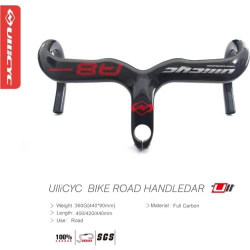 Road Bike accessories integrated handlebar Carbon Handlebar Carbon Fiber Bicycle Bent bar Bike Handle Racing Bicycle Bent bar