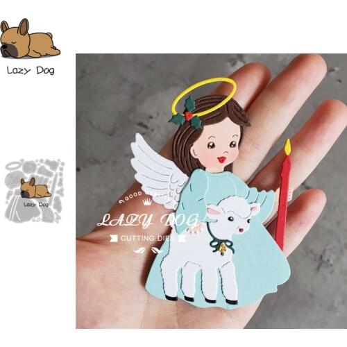 Angel Girl Candle Sheep Metal Cutting Dies Scrapbooking Stencil DIY Mold Craft Embossing Die Cuts Card Making New Dies For 2020