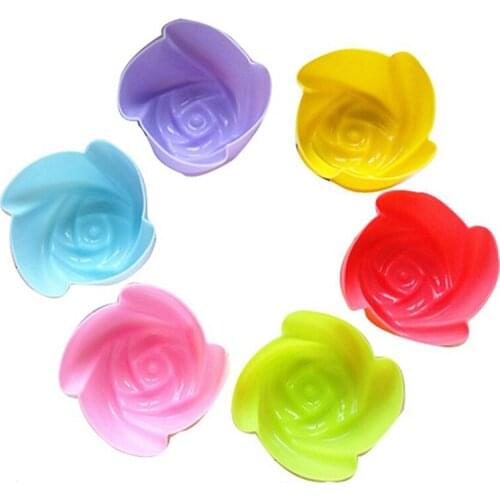 Free shipping 2pcs rose Muffin Cup chocolate ice mold decoration Silicone Mold Fondant Sugar Bow Craft Molds DIY Cake Decorating