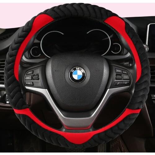 Car Steering Wheel Cover Non-slip warm flannelette for BMW X1 X2 X3 X4 E84 F84 F39 E83 F25 G01 F97 F26 G02 F98 Auto Accessories