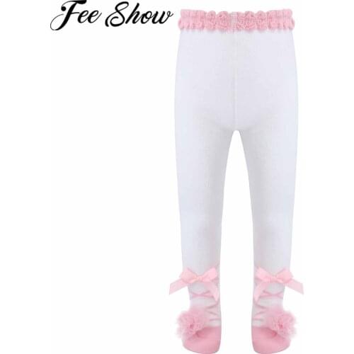 Girls Princess Lace Bowknet Tights Baby Girls One-Piece Warm Knitted Pantyhose Spring and Autumn New Trousers Stocking 0-2Y