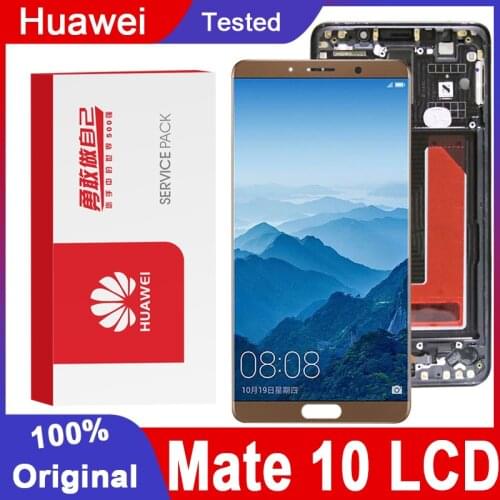 Original 5.9'' Display Replacement with Frame for Huawei Mate 10 Mate10 LCD Touch Screen Digitizer Assembly ALP L09 ALP L29 LCD