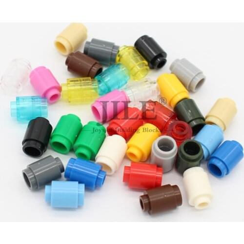 Moc Brick Round 1x1 Open Stud 3062b Cylindrical Lamp Bead DIY Enlighten Building Blocks Compatible with Assembles Particles