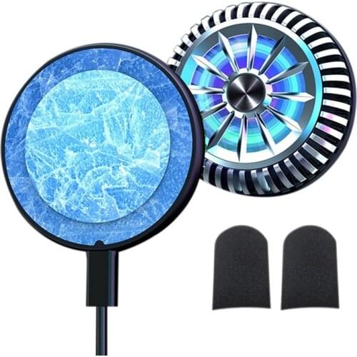 Magnetic Mobile Phone Radiator+Mobile Game Finger Cots Metal Semiconductor Fan Radiator Cooling Fan