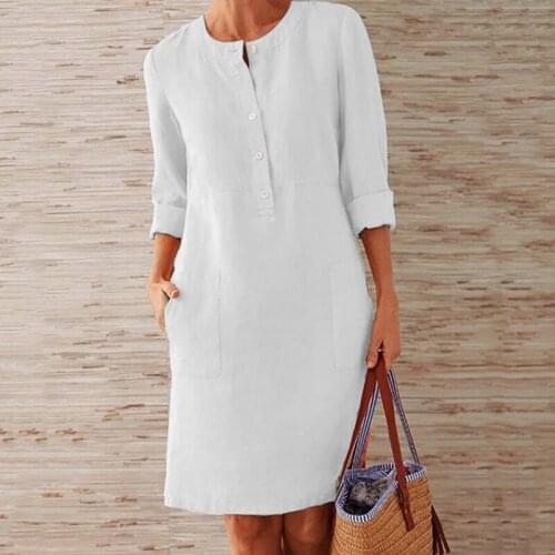 Fashionable Sexy Loose Button Women Dress Long Sleeve Autumn Sexy dresses party night club dress 2020 Solid Dress