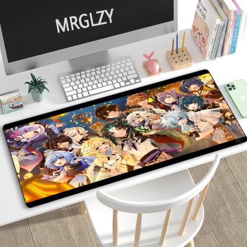MRGLZY XXL Multi-size Drop Shipping Genshin Impact Mouse Pad Gamer Large DeskMat Computer Gaming Peripheral Accessories MousePad