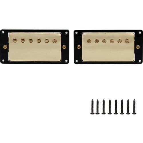 Hot-NAOMI SET Electric Guitar Humbucker Pickups 50+52mm Double Coil Pickup Gold for LP N/B
