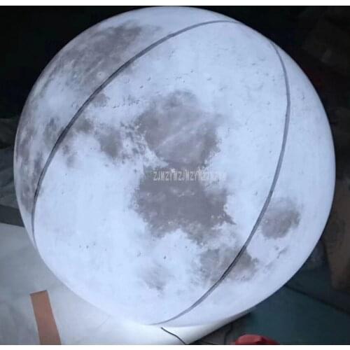 2.5m Height Led Lighting Gaint Inflatable Big Balloons Moon Air Model Oxford Air Balls For Advertising Tool