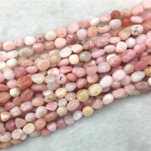 Natural Genuine Peru Pink Opal Nugget Free Form Fillet Irregular Pebble Beads Fit Jewelry 15" 05480