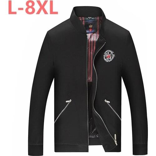 Plus 10XL 9XL 8XL 6XL Bomber Jacket Men Thin Slim Jacket Letter Print Solid Long Sleeve Zipper Windbreaker Jacket Mens Clothes