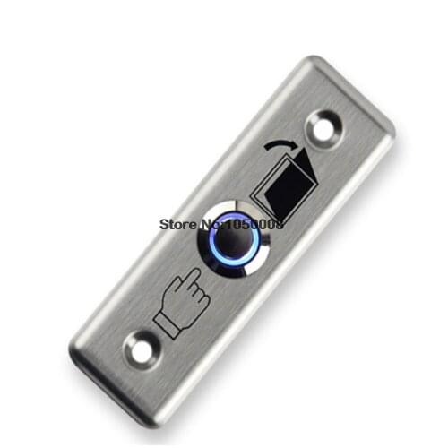 Stainless Steel Rectangle Exit Push Door Release Button Switch With LED For Electric Magnetic Lock Door Access Control