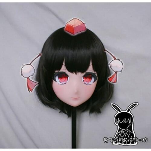 RB659)Quality Handmade Female/Girl Resin 3/4 Head Japanese Anime Cartoon Character Cosplay Syameimaru Aya Kigurumi Mask