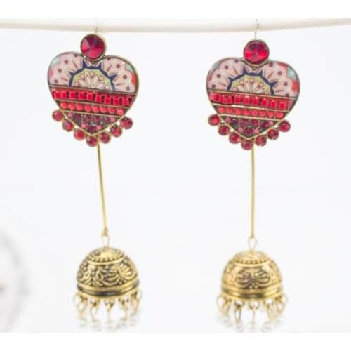 Romantic Sweet Small Cute Colorful Heart Shape Drop Earring For Women Wedding Party Engagement Jewelry