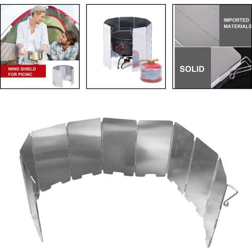 Folding Outdoor Gas Cooker Stove Wind Shield Windscreen Picnic Camping