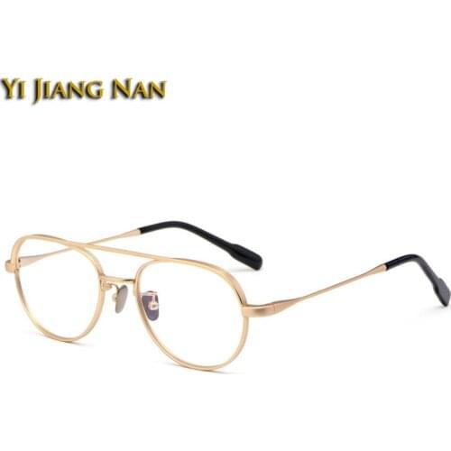 Pure Titanium 9g Ultra Light Weight IP Plated Women Optical Eyewear Prescription Glasses Frame Flexible Men Eyeglasses Spectacle