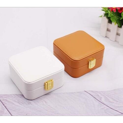 Universal Jewelry Organizer Display Travel Jewelry Case Boxes Portable Jewelry Box Locking Leather Storage Box