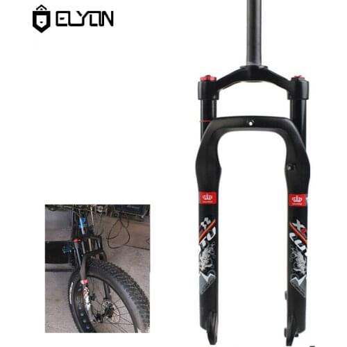 ELYON Bicycle Front Fork 26 inch 120mm Travel Aluminium Alloy Snow Bike Fork Air Gas line Locking Suspension Fat Forks