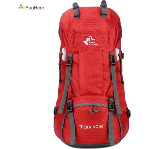 Hot Outdoor Waterproof Climbing Hiking Backpack Nylon 60L Rain Cover Trekking Camping Mountaineering Backpacks Sport Travel Bags