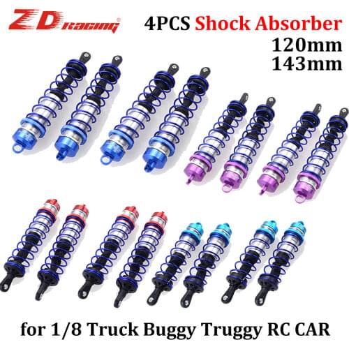 ZD Racing 4PCS Metal Shock Absorber 120mm 143mm Negative Pressure Shock Absorber for 1/8 RC Car Racing HPI Traxxas Wltoys Drift
