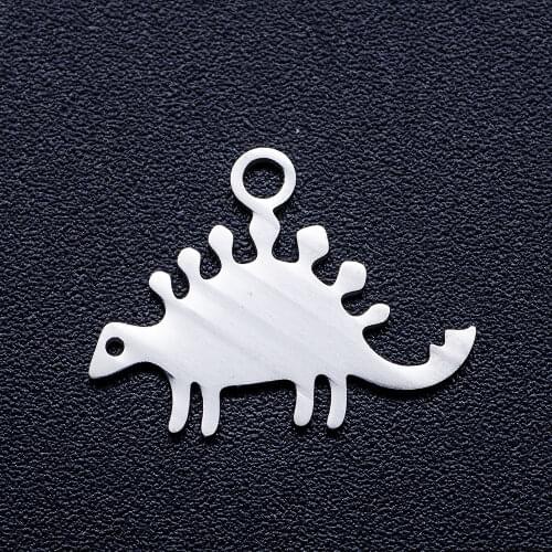 10pcs/lot Dinosaur DIY Jewelry Charms Wholesale 100% Stainless Steel Charm for Bracelet Making Charm for Necklace Making