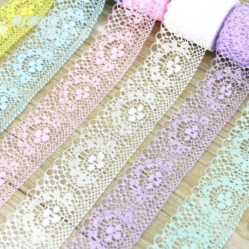 10 yards/roll) 40mm white lace fabric Webbing Decoration packing Material
