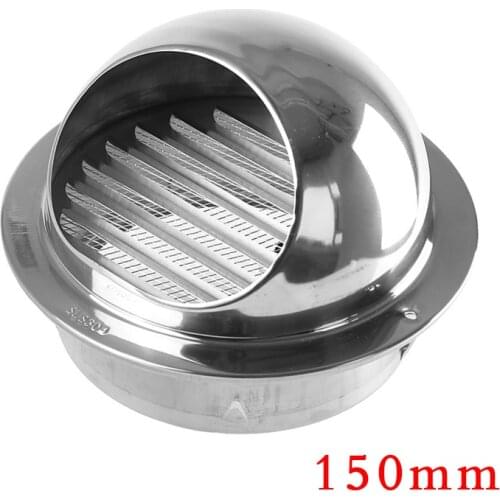 100/150mm Stainless Steel Wall Ceiling Air Vent Ducting Ventilation Exhaust Grille Cover Outlet Heating Cooling & Vents Cap