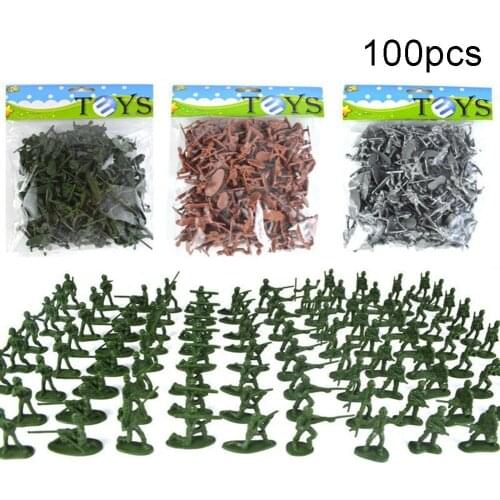 100Pcs Mini Classic Soldiers Figures Models Playset Desk Decor Kids Toy Gift New