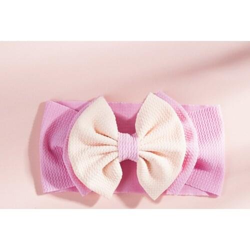 20PCS/Lot Childrens solid color double-layer bow headband color matching big bow rabbit ears headband 24 colors