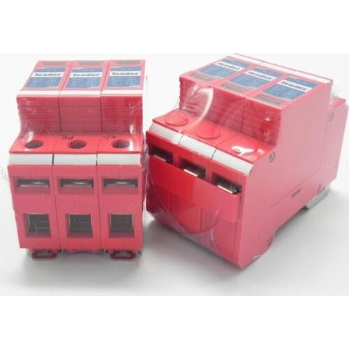 20 Pcs/lot Hot Selling 3P 1000V DC SPD 20/40KA Power Surge Protective Device Arrestor For Solar System ProtectionSolar