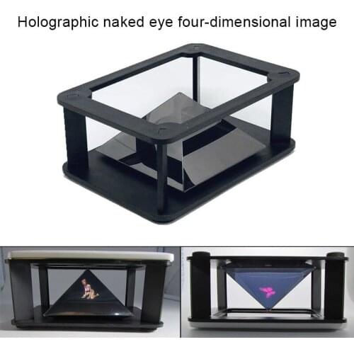3D Holographic Projector Pyramid Four-dimensional Image Display Portable For Mobile Phone JR Deals