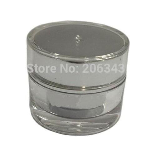 5g shiny Silver ACRYLIC cylinder shape cream bottle,cosmetic container,,cream jar,Cosmetic Jar,Cosmetic Packaging